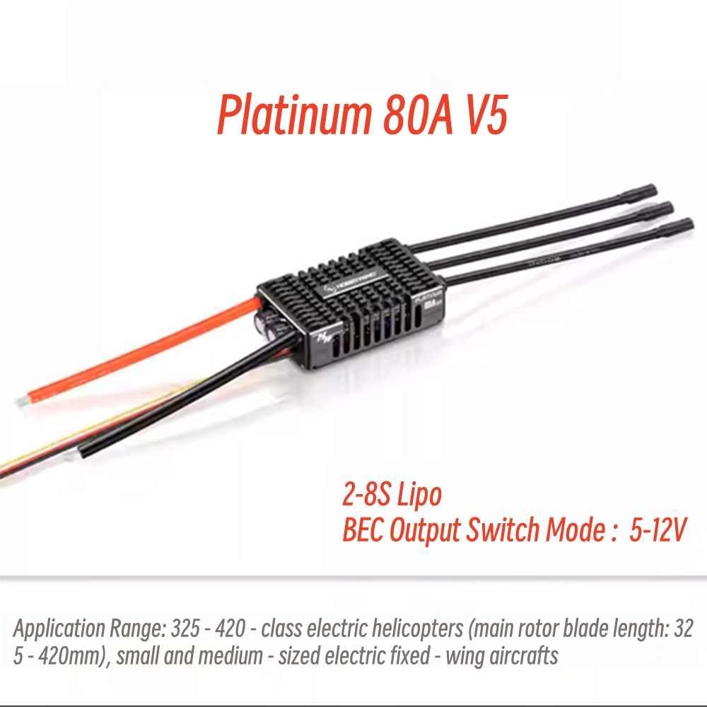 Drone Esc - FATJAY Hobbywing Platinum 80A V5 ESC