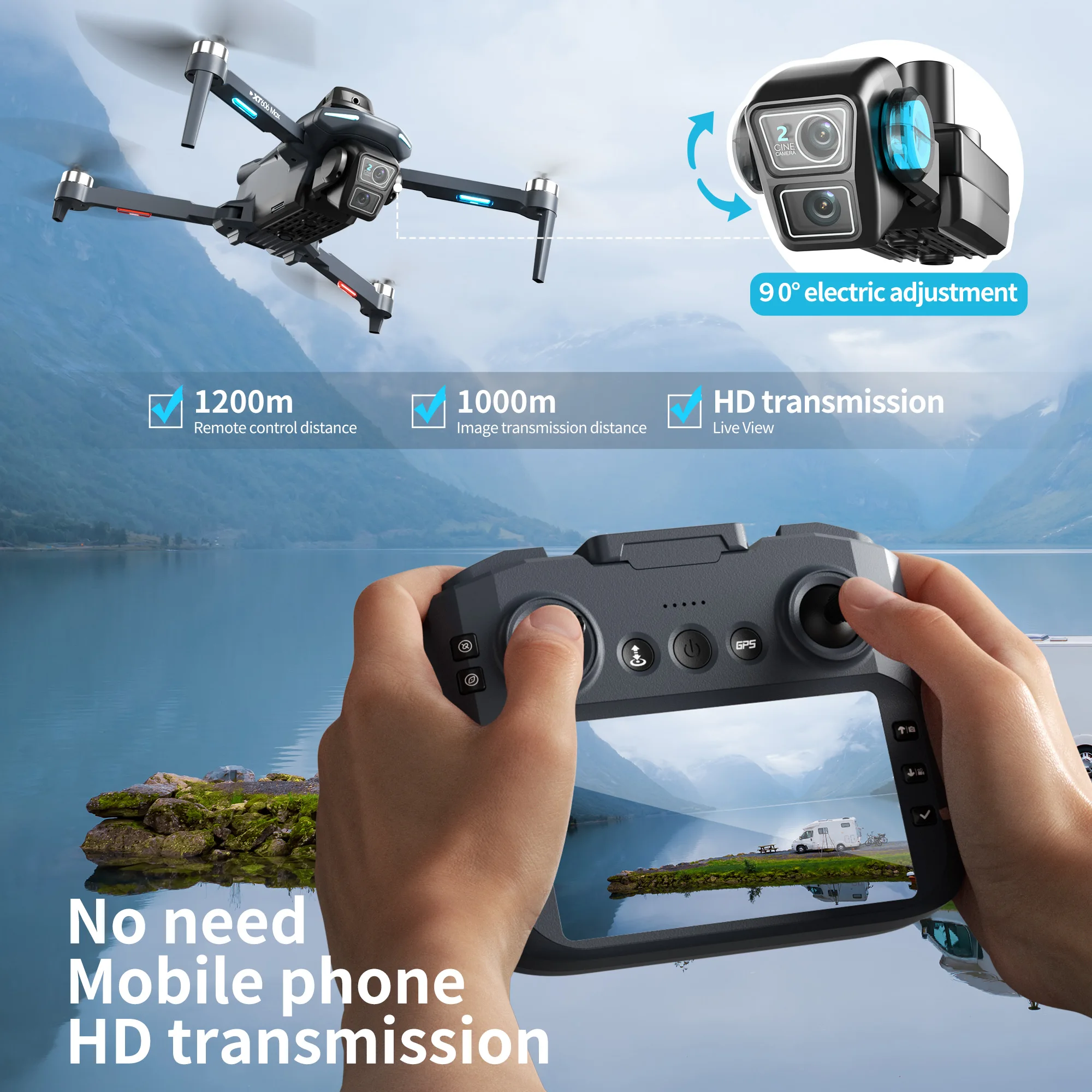 Oryginalny dron XT606 Professi – Drone Gps Mount recenzja i cena