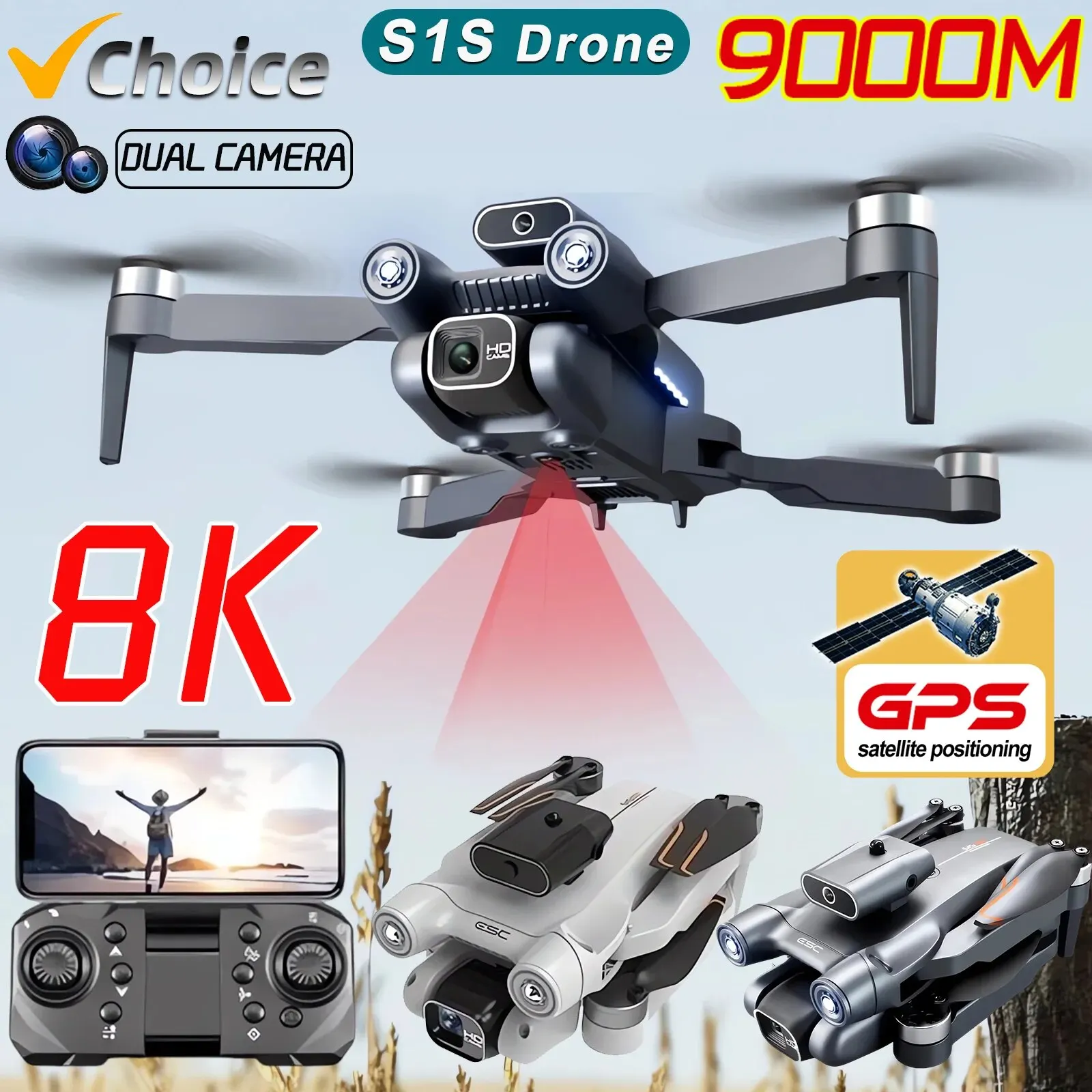 Nowy S1S 5G GPS Drone Camera 8 – Drone Gps Mount recenzja i cena